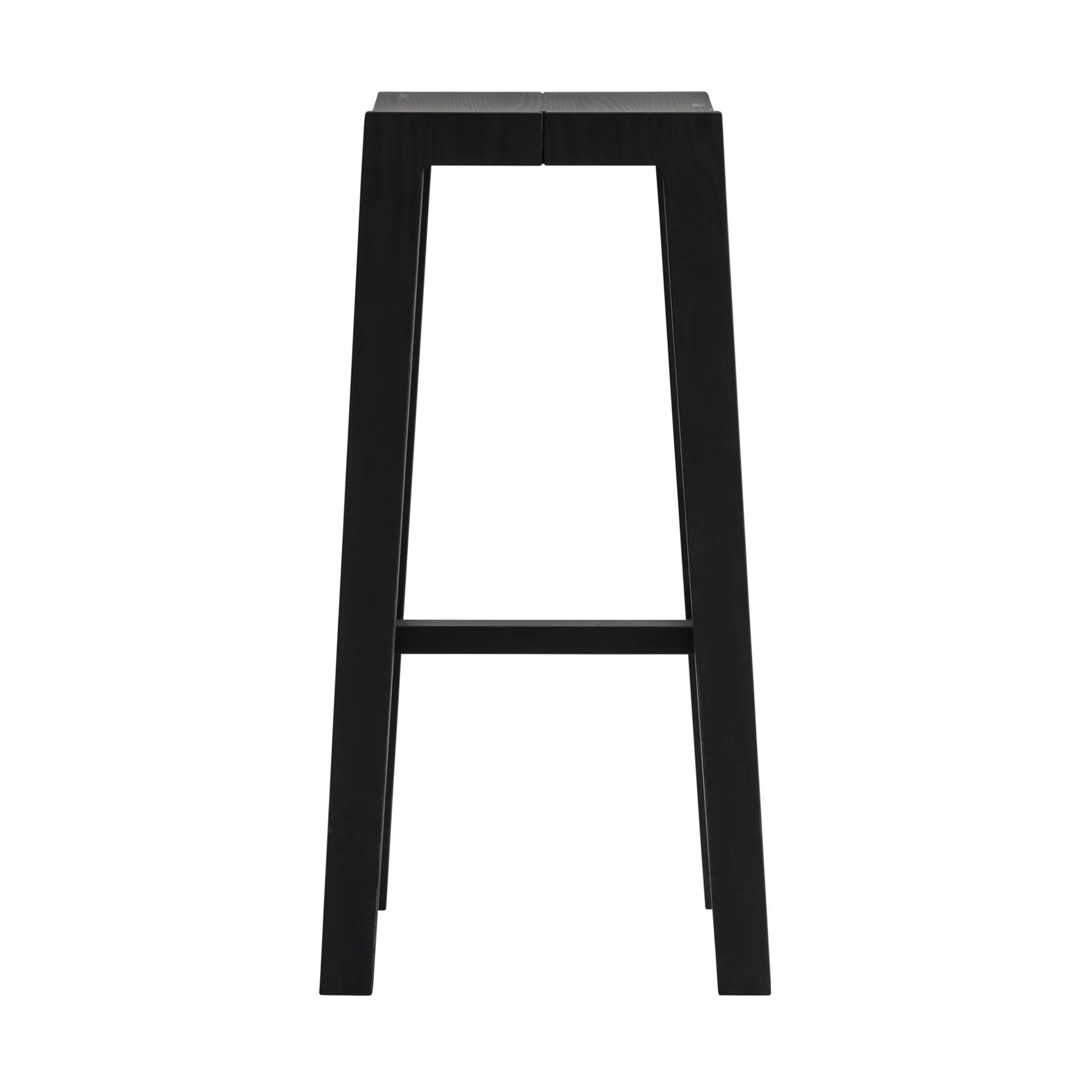 Stołek barowy 016 Maasto Bar Stool, Sosna bejcowana na czarno, 75 cm Vaarnii