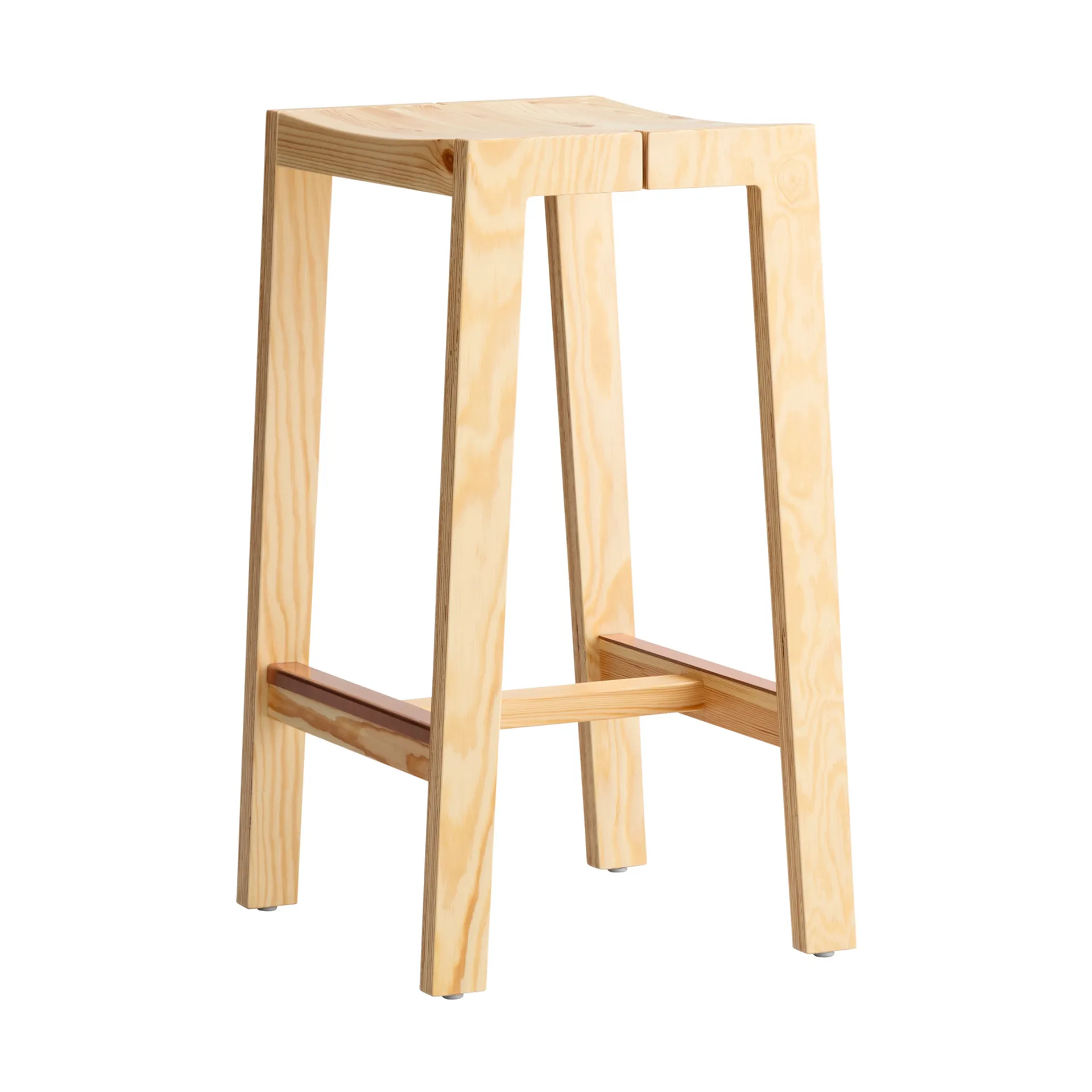Stołek barowy 016 Maasto Bar Stool, Sosna olejowana i woskowana, matowe, 65 cm Vaarnii