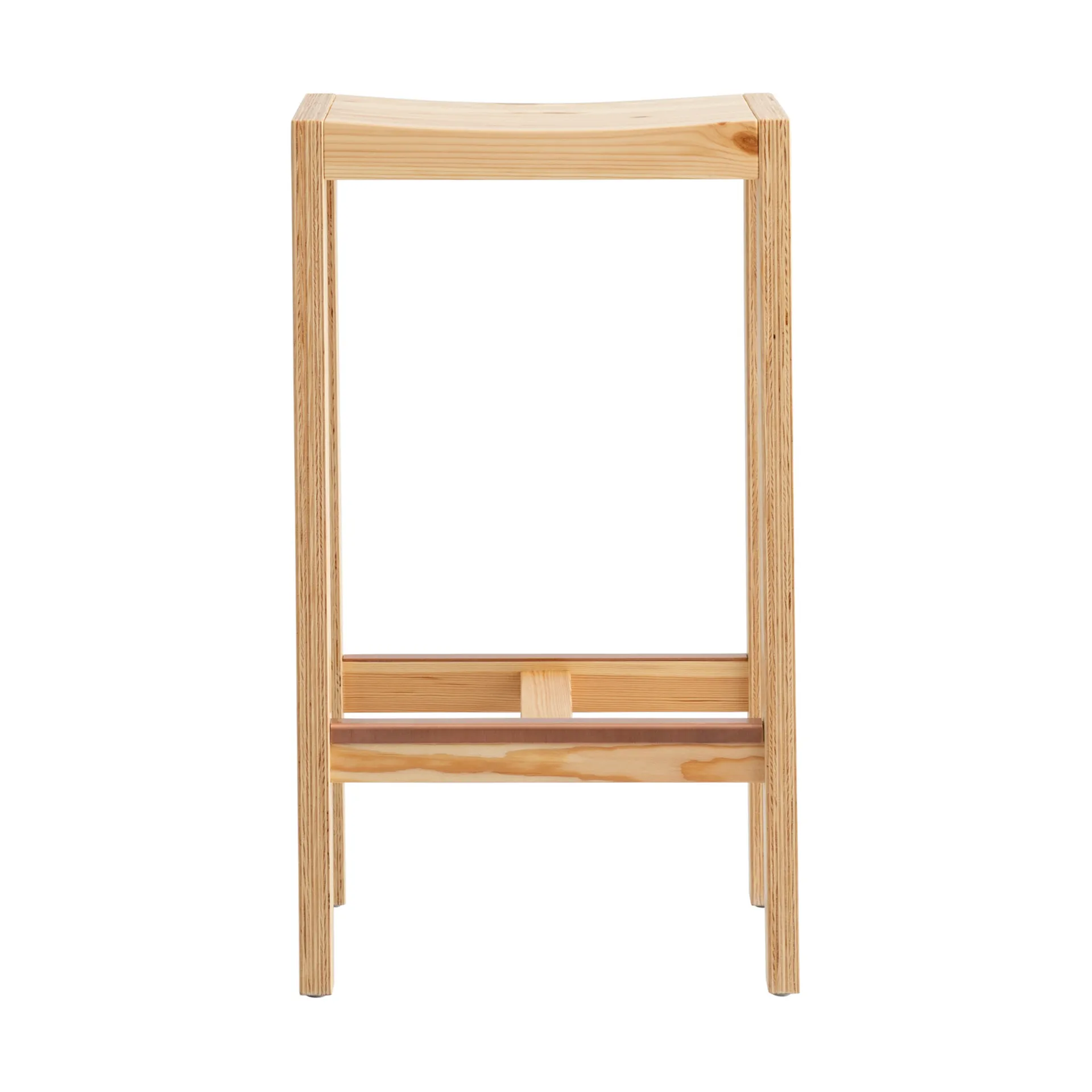 Stołek barowy 016 Maasto Bar Stool, Sosna olejowana i woskowana, matowe, 65 cm Vaarnii