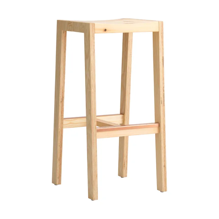Stołek barowy 016 Maasto Bar Stool - Sosna olejowana i woskowana, matowe, 75 cm - Vaarnii