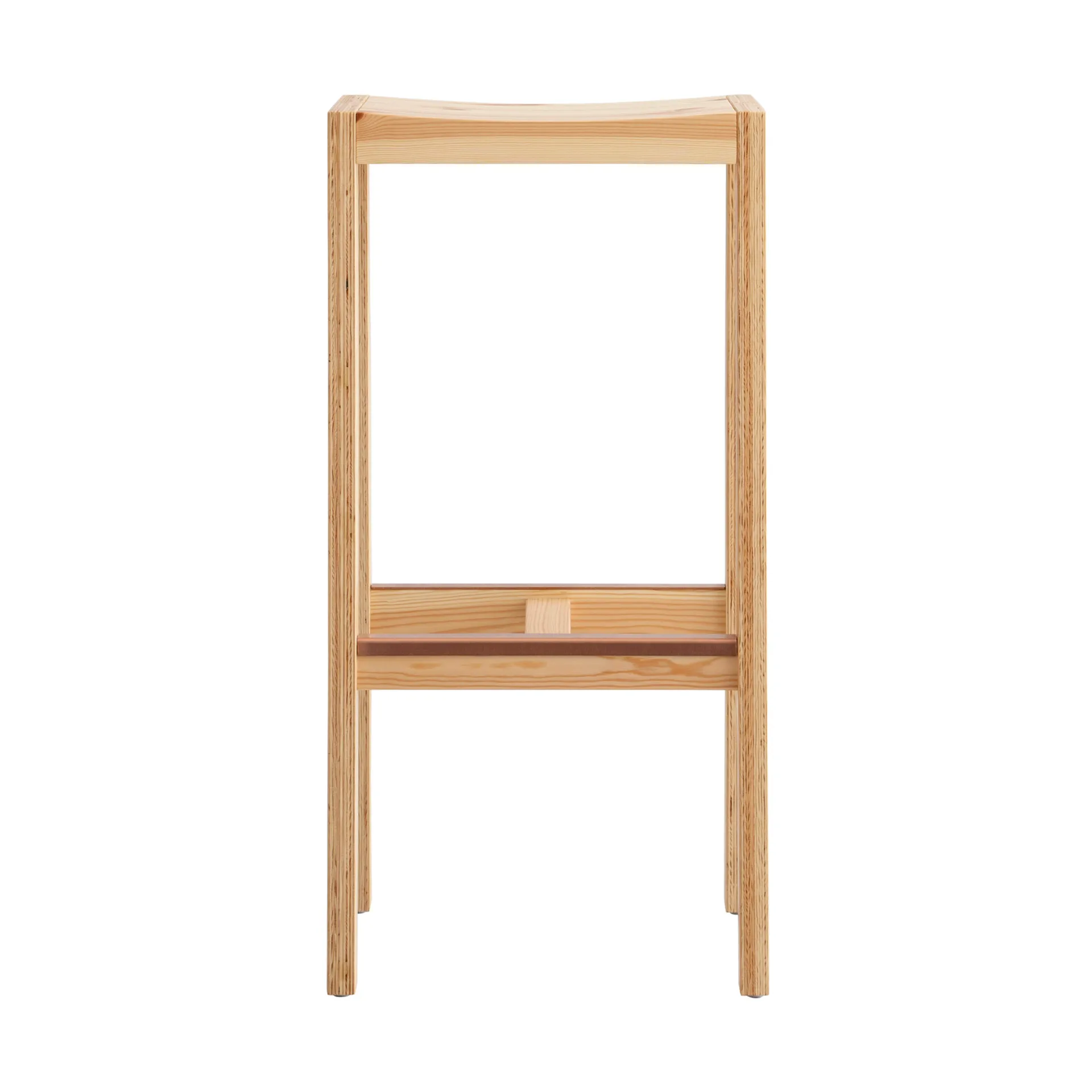 Stołek barowy 016 Maasto Bar Stool, Sosna olejowana i woskowana, matowe, 75 cm Vaarnii