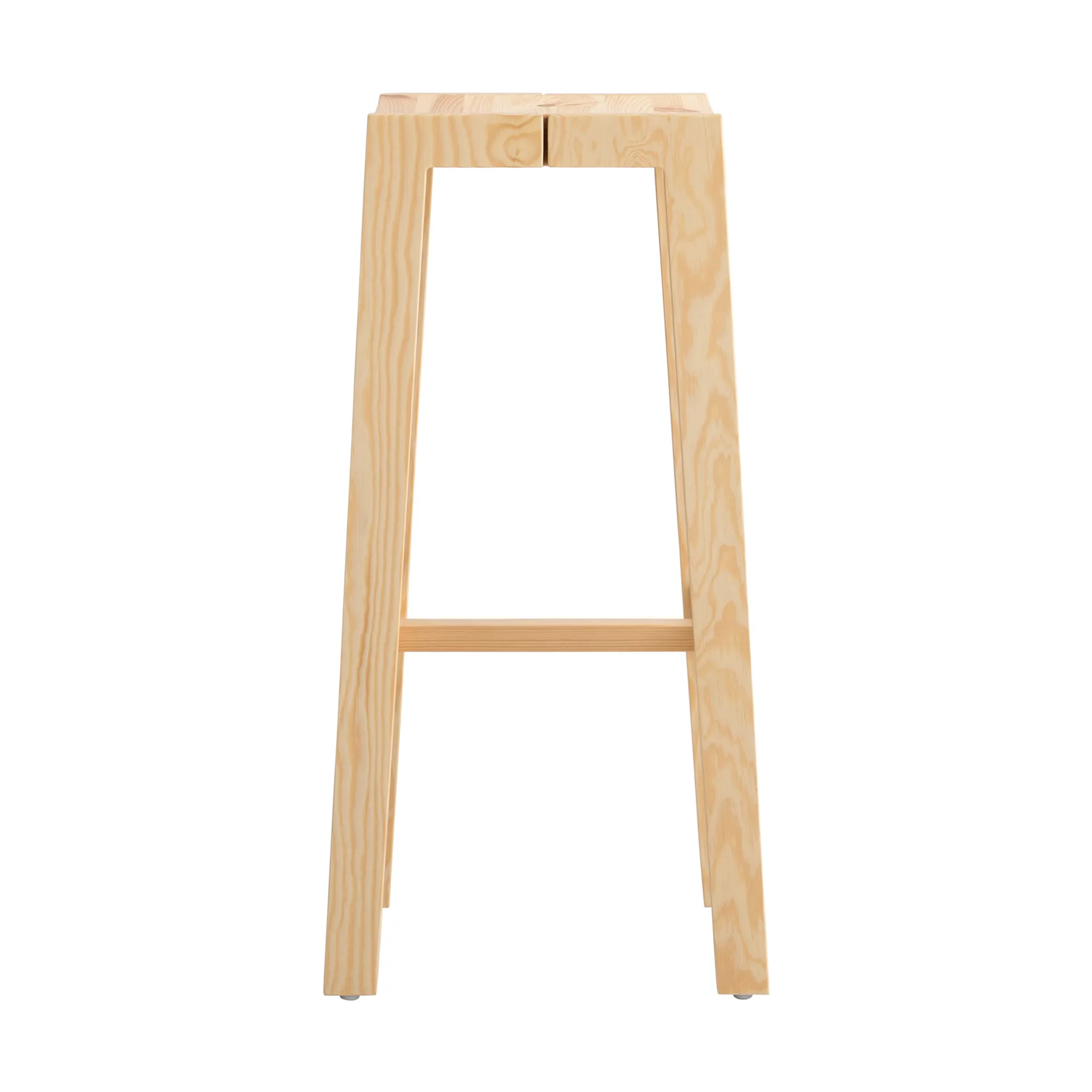 Stołek barowy 016 Maasto Bar Stool, Sosna olejowana i woskowana, matowe, 75 cm Vaarnii