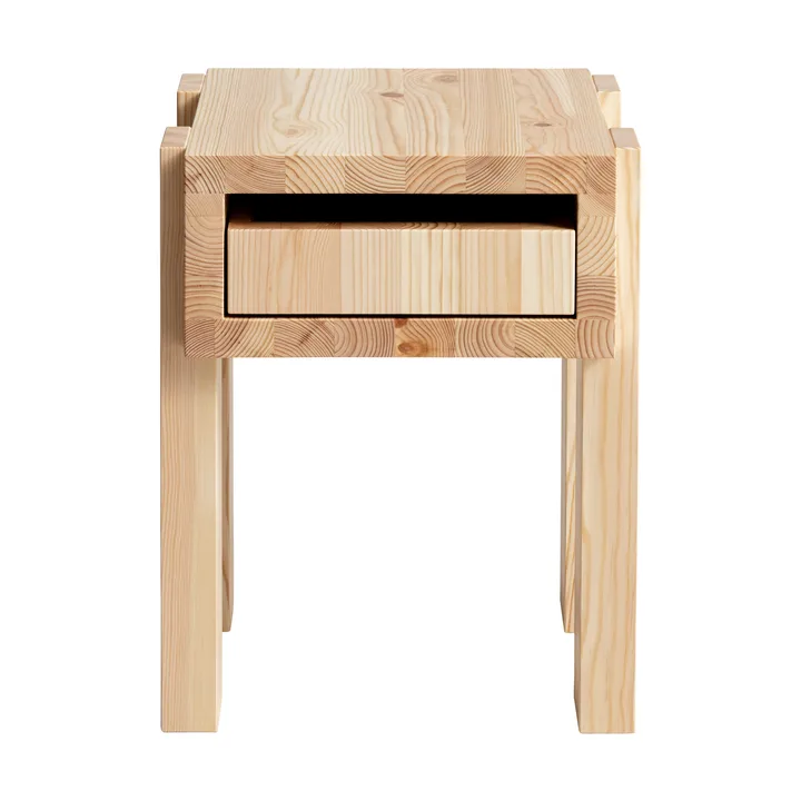 Stolik boczny 003 Stilts Side Table - Sosna olejowana i woskowana, matowe 40×36×45 cm - Vaarnii