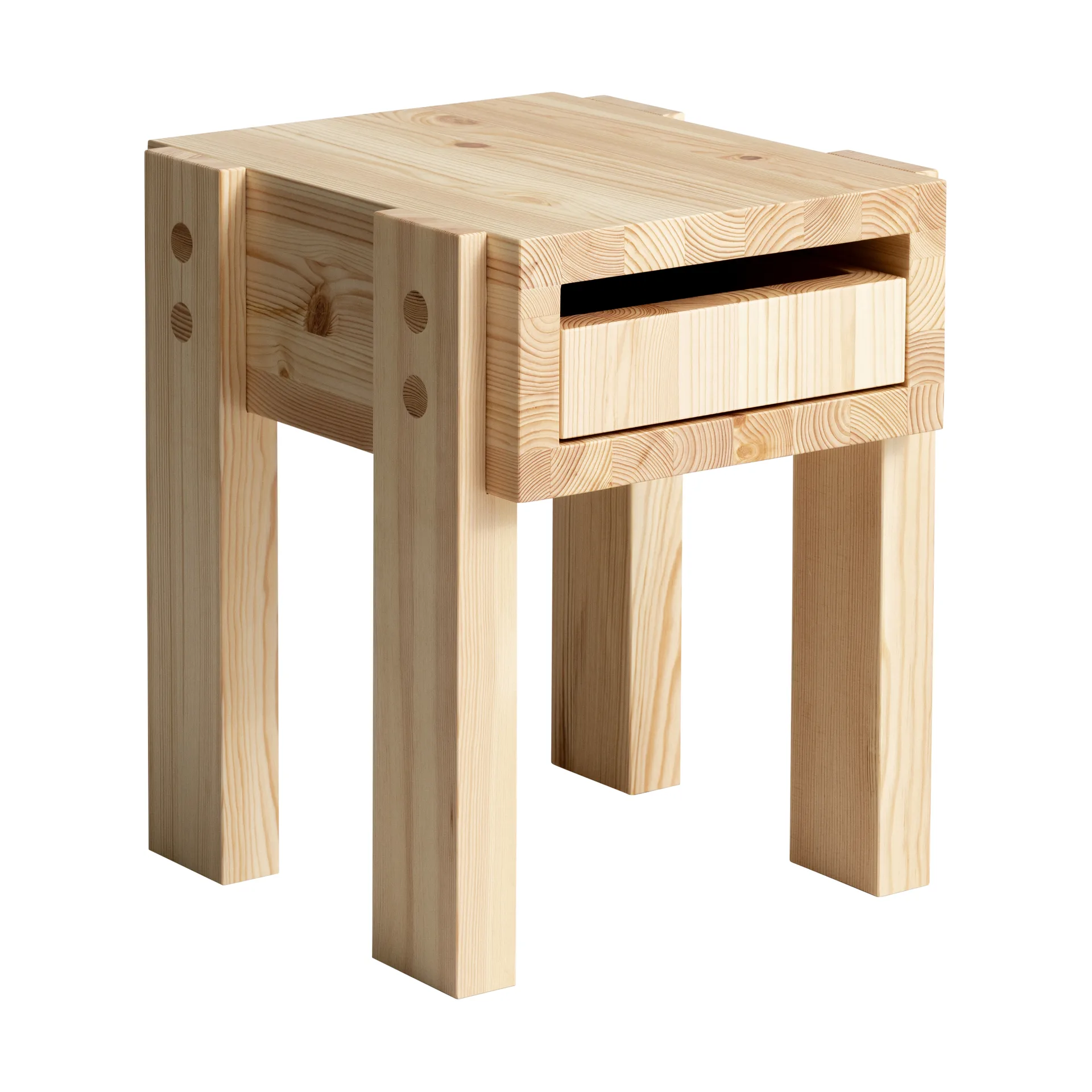Stolik boczny 003 Stilts Side Table, Sosna olejowana i woskowana, matowe 40×36×45 cm Vaarnii