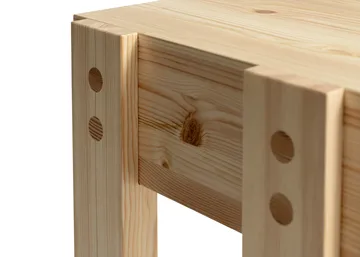 Stolik boczny 003 Stilts Side Table - Sosna olejowana i woskowana, matowe 40×36×45 cm - Vaarnii