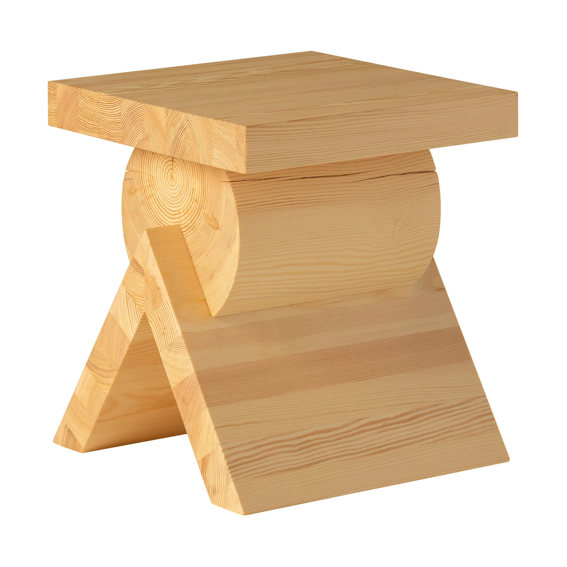 Stolik boczny 006 AA Side Table, Sosna olejowana i woskowana, matowe, 40×40×45 cm Vaarnii
