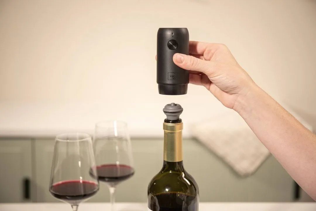 Elektryczna pompka próżniowa do wina Vacuvin Wine Saver, Czarny Vacuvin