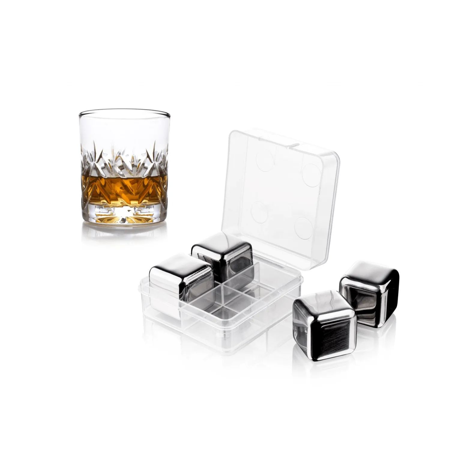 Kamienie do whisky Vacuvin, Stal nierdzewna, 4 szt. Vacuvin