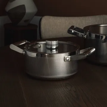 Garnek Glima - Stal nierdzewna, pokrywka szklana, 2 L - Vargen & Thor
