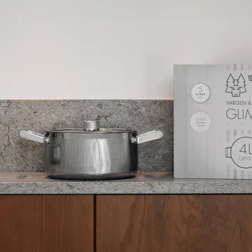 Garnek Glima - Stal nierdzewna, szklana pokrywka, 4 L - Vargen & Thor