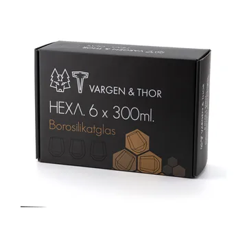 Hexa szklanki 300 ml, 6‑pak - Przezroczysty - Vargen & Thor