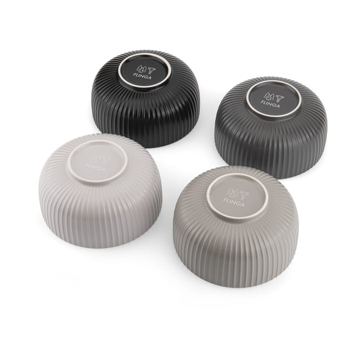 Miska Duga flinga 700 ml 4 szt., Biały, piaskowoszary, antracytowy, czarny Vargen & Thor