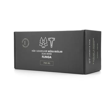 Miska Duga flinga 700 ml 4 szt. - Biały, piaskowoszary, antracytowy, czarny - Vargen & Thor