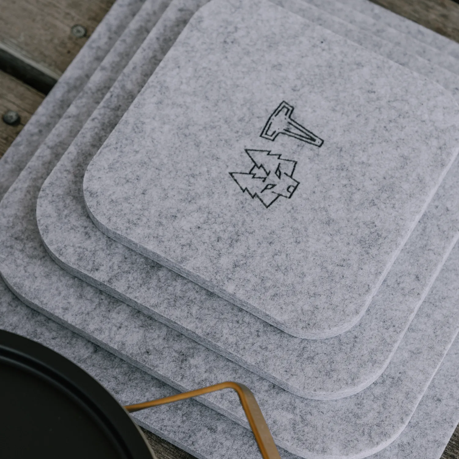 Podkładki pod garnek ULT 4-pak, Popielaty Vargen & Thor