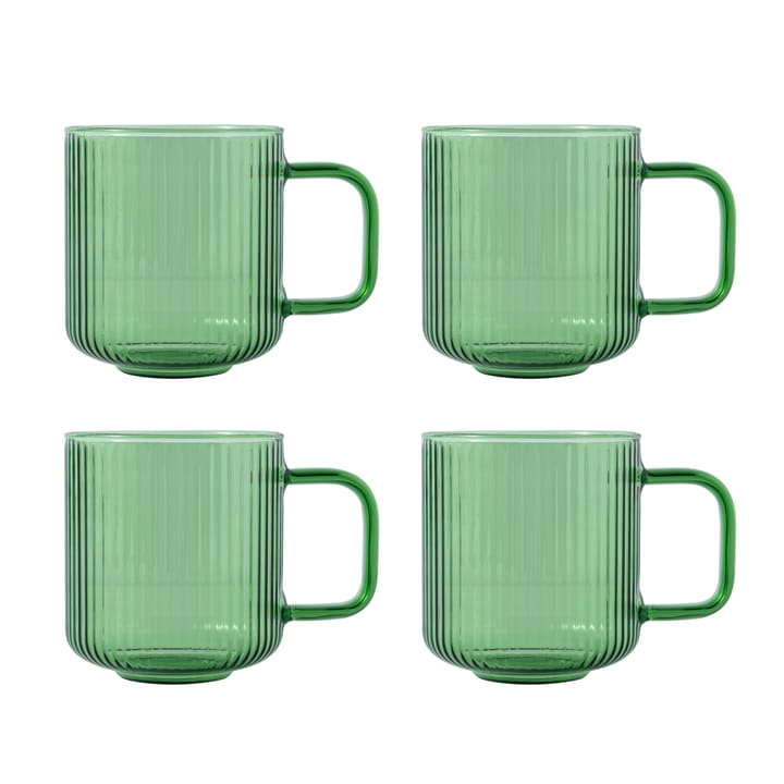 Szklanka do kawy YKON 4 szt. 410 ml, Zielone Vargen & Thor