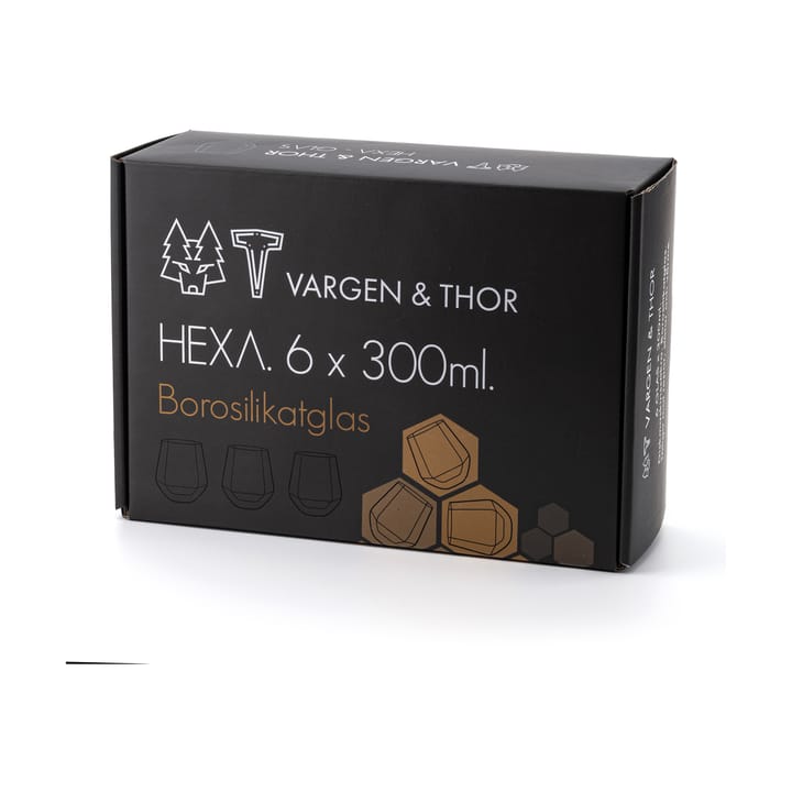 Szklanka Hexa 300 ml 6 szt. - Przezroczysty - Vargen & Thor
