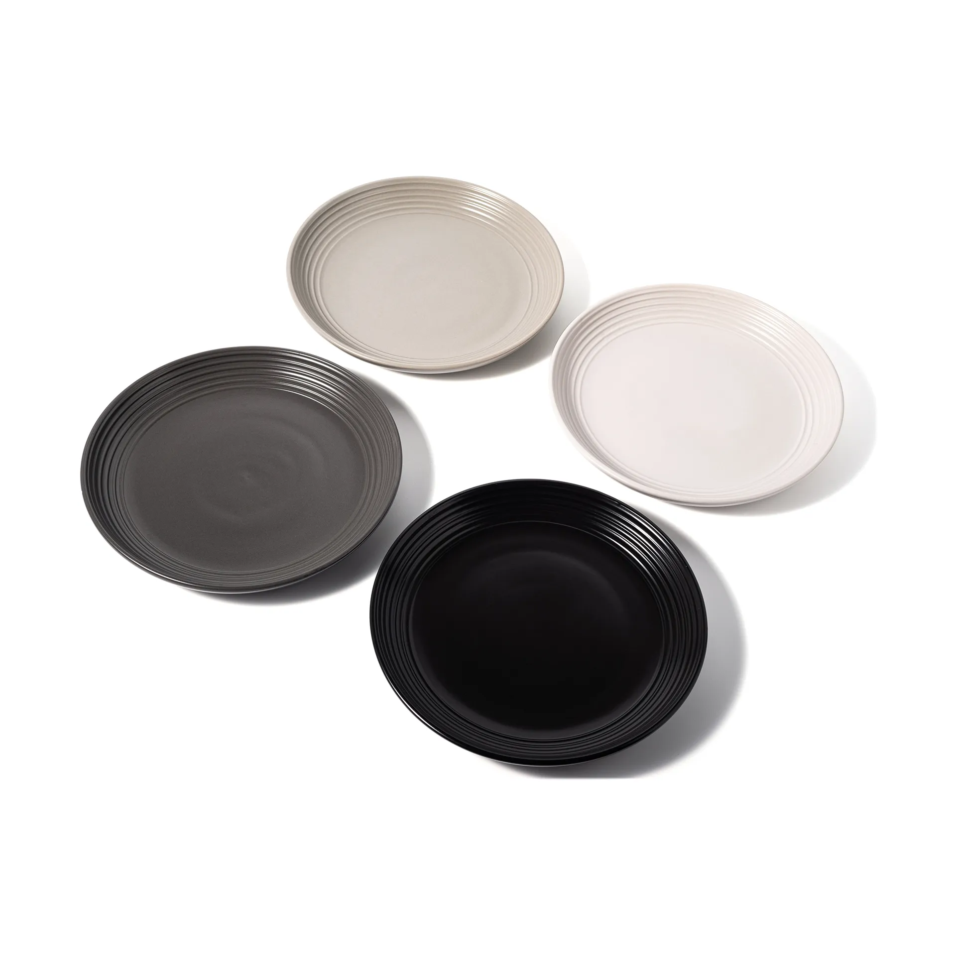 Talerz Gastro Ø25 cm 4 szt., Biały, piaskowoszary, antracytowy, czarny Vargen & Thor