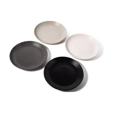 Talerz Gastro Ø25 cm 4 szt. - Biały, piaskowoszary, antracytowy, czarny - Vargen & Thor