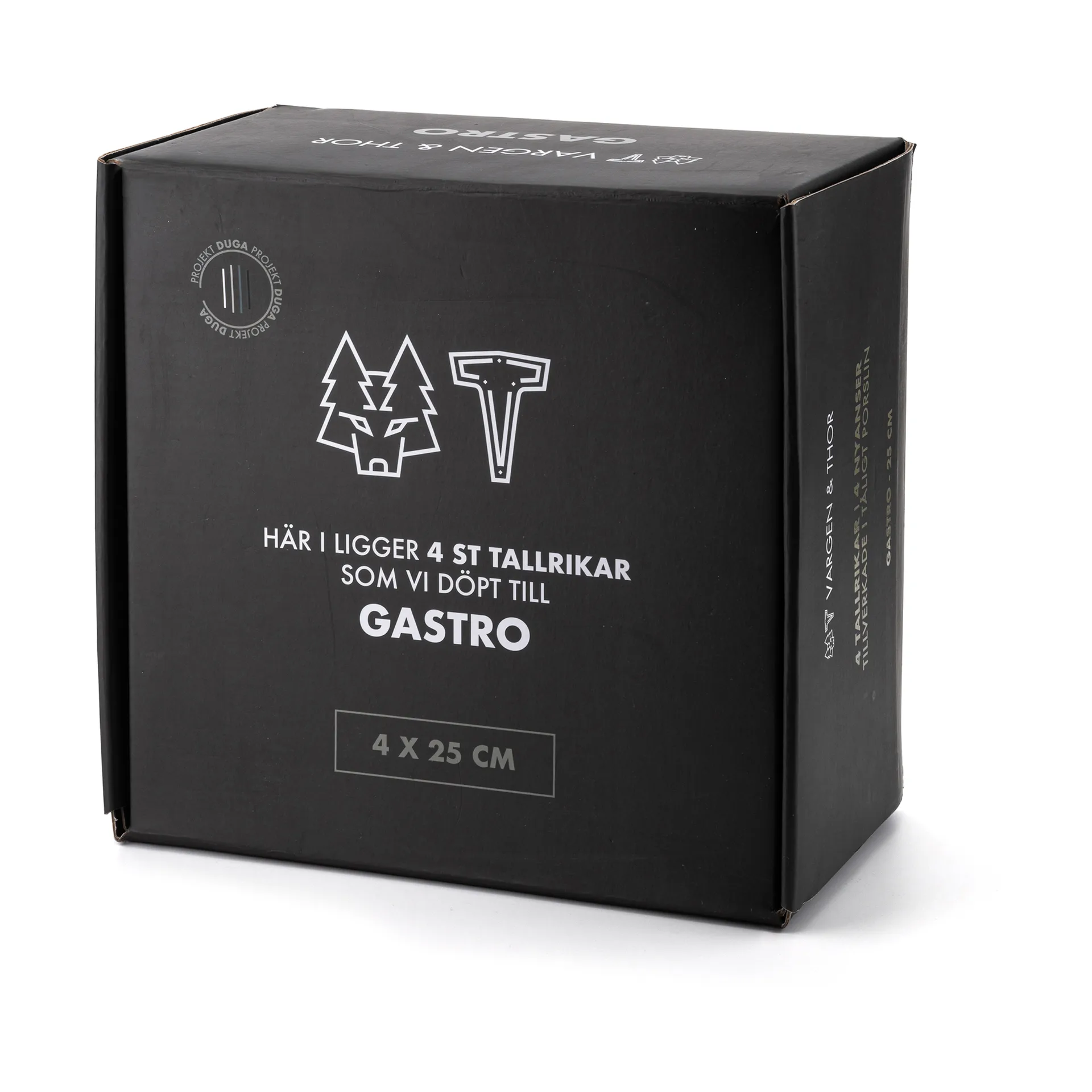 Talerz Gastro Ø25 cm 4 szt., Biały, piaskowoszary, antracytowy, czarny Vargen & Thor