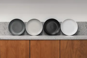 Talerz Gastro Ø25 cm 4 szt. - Biały, piaskowoszary, antracytowy, czarny - Vargen & Thor