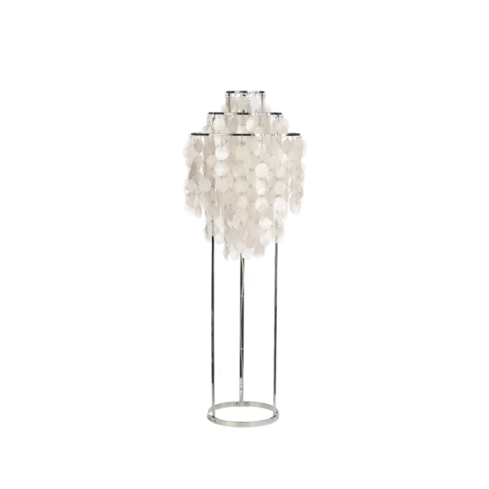 Fun 1 STM lampa podłogowa, perłowy, chrom Verpan