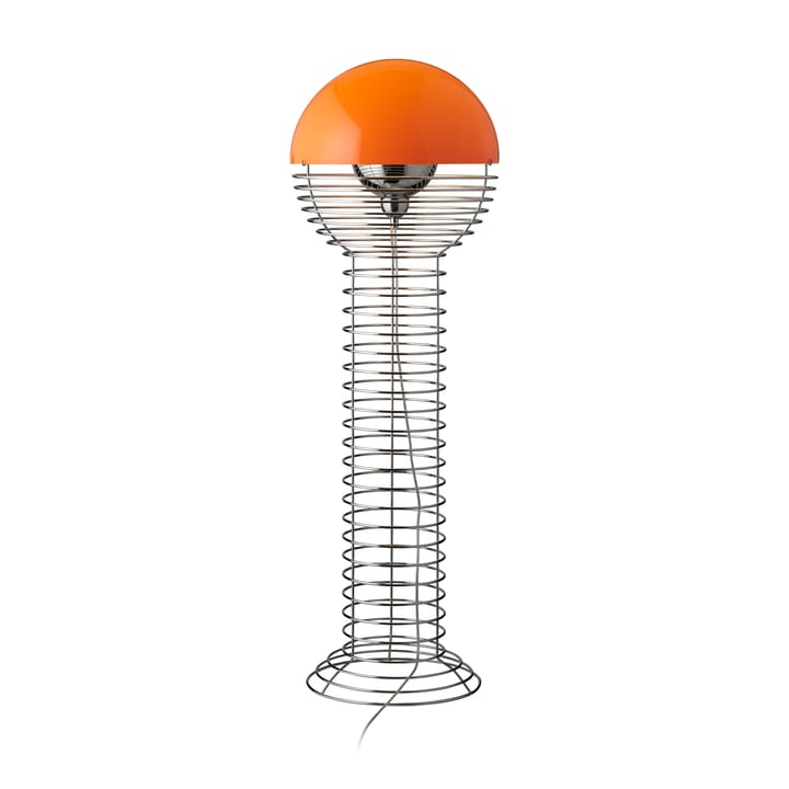 Lampa podłogowa Wire - Chromowo-pomarańczowy - Verpan