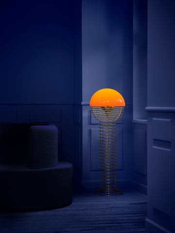 Lampa podłogowa Wire - Chromowo-pomarańczowy - Verpan