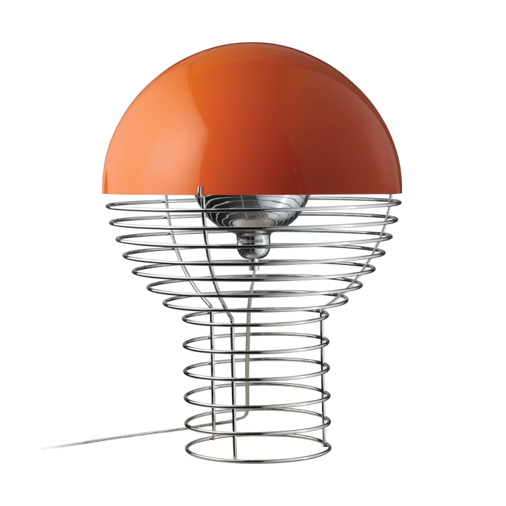 Lampa stołowa Wire Ø40 cm - Chromowo-pomarańczowy - Verpan