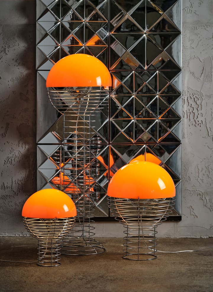 Lampa stołowa Wire Ø40 cm - Chromowo-pomarańczowy - Verpan