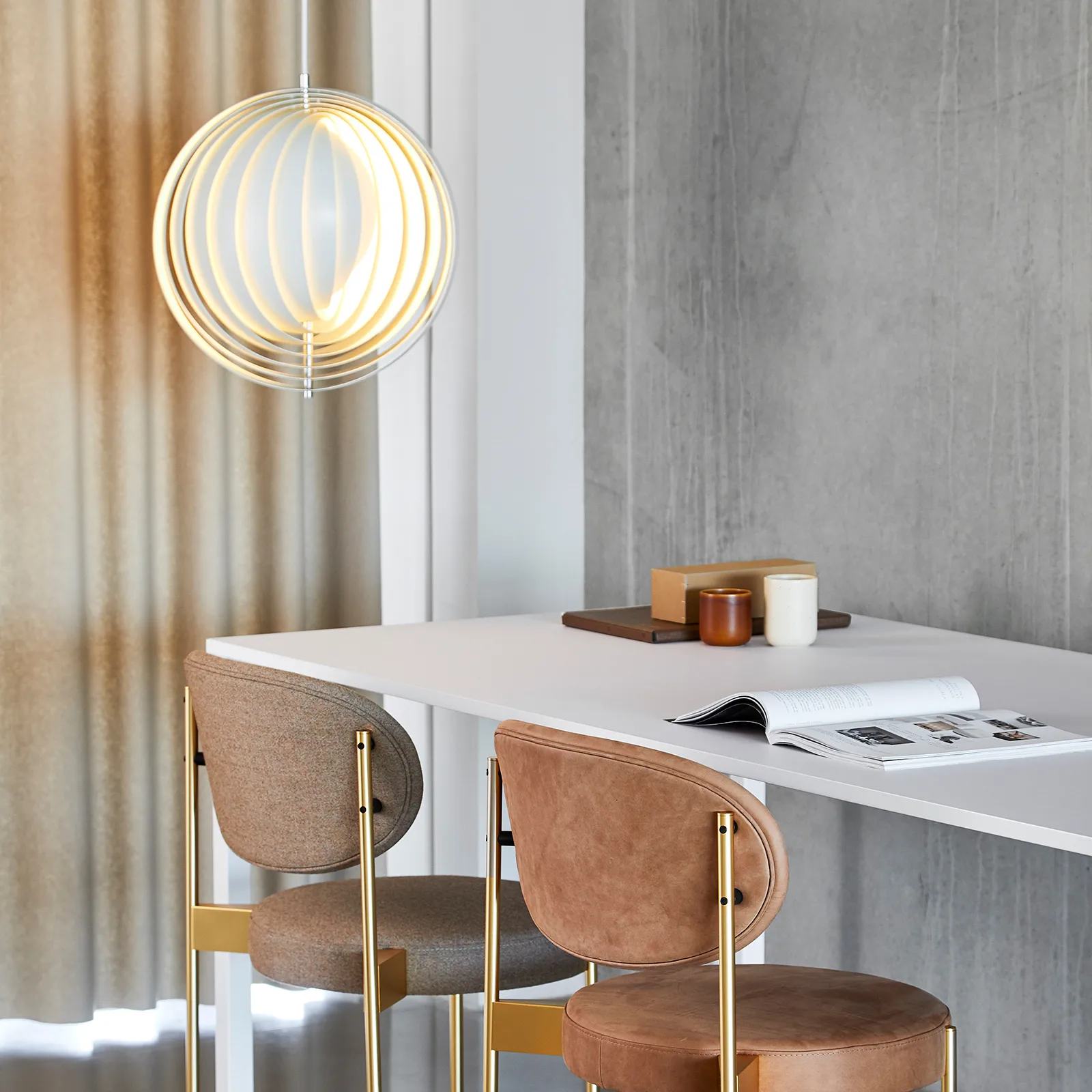 Lampa sufitowa Moon Ø44,5 cm, Biały Verpan