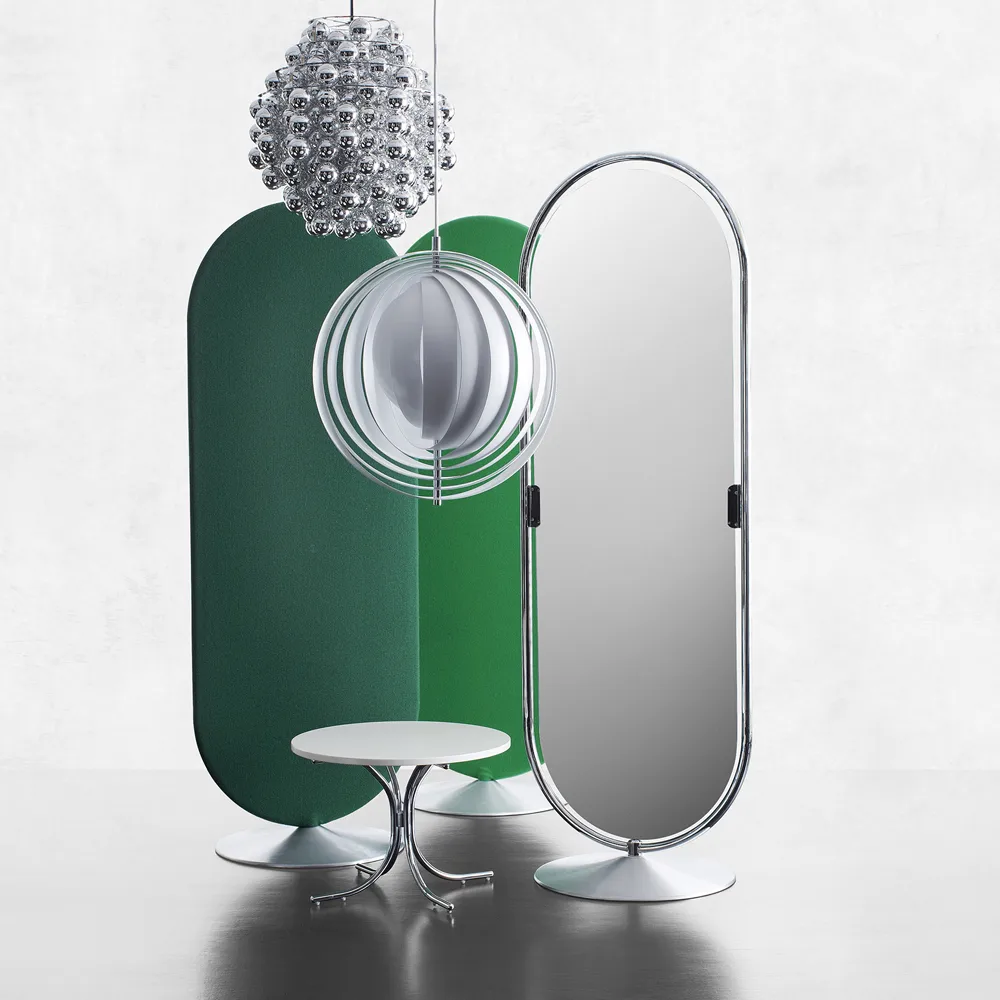 Panton System 123 lustro podłogowe, chrom Verpan