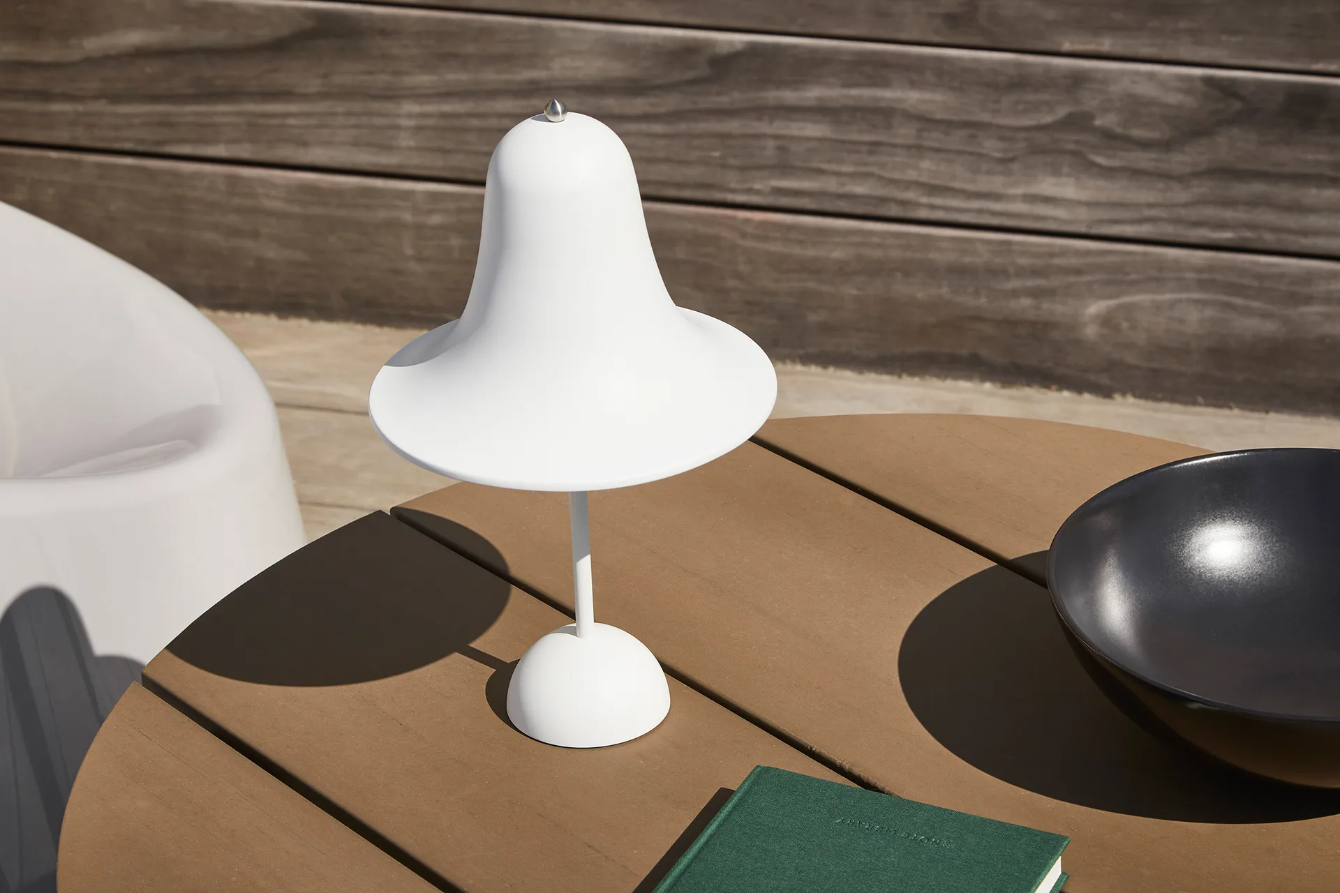 Przenośna lampa stołowa Pantop 30 cm, Matt White Verpan