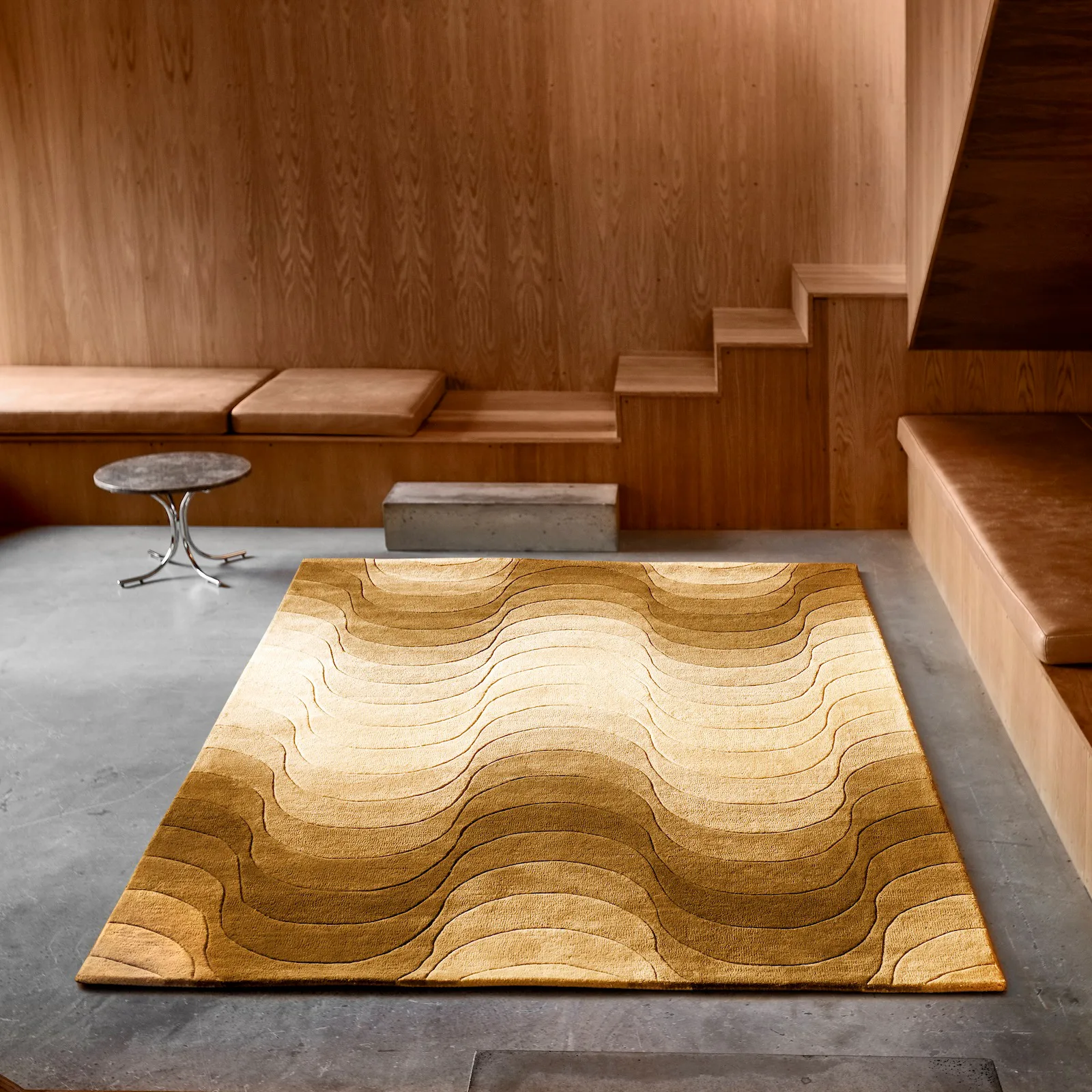 Wave dywan 170x240 cm, Żółty Verpan