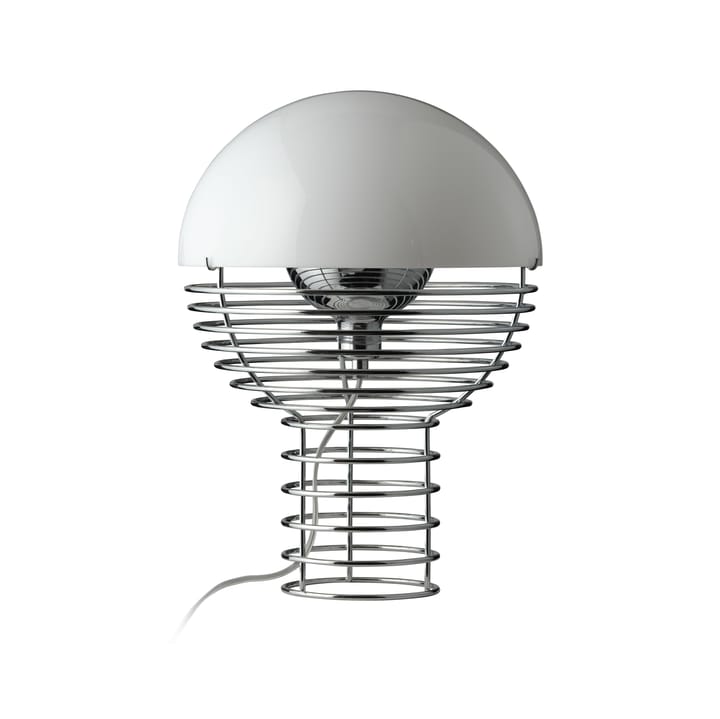 Wire lampa stołowa Ø30 cm - Chromowo-biały - Verpan