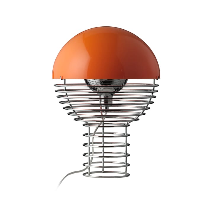 Wire lampa stołowa Ø30 cm - Chromowo-pomarańczowy - Verpan