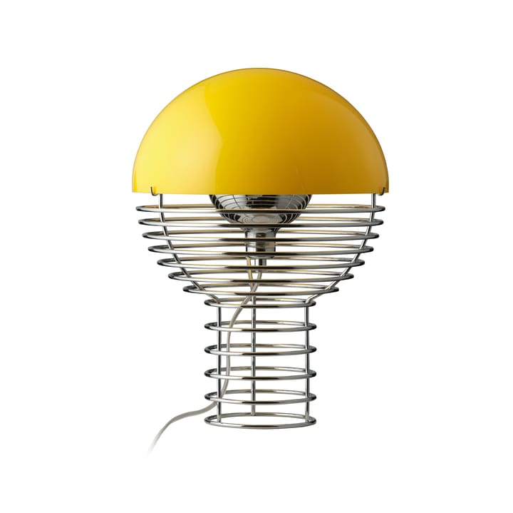 Wire lampa stołowa Ø30 cm - Chromowo-żółty - Verpan