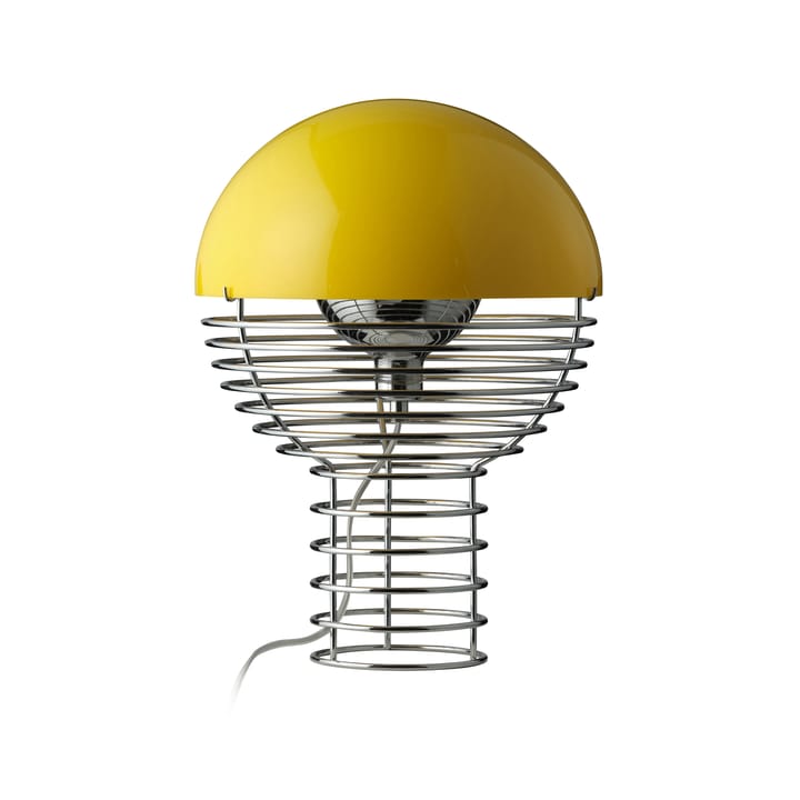 Wire lampa stołowa Ø30 cm - Chromowo-żółty - Verpan
