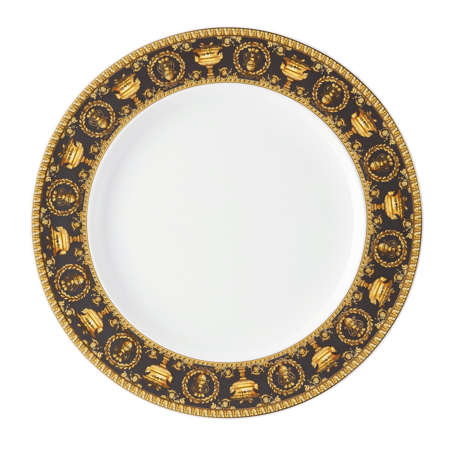 Versace Versace I love barokowy talerz metalowy Nero