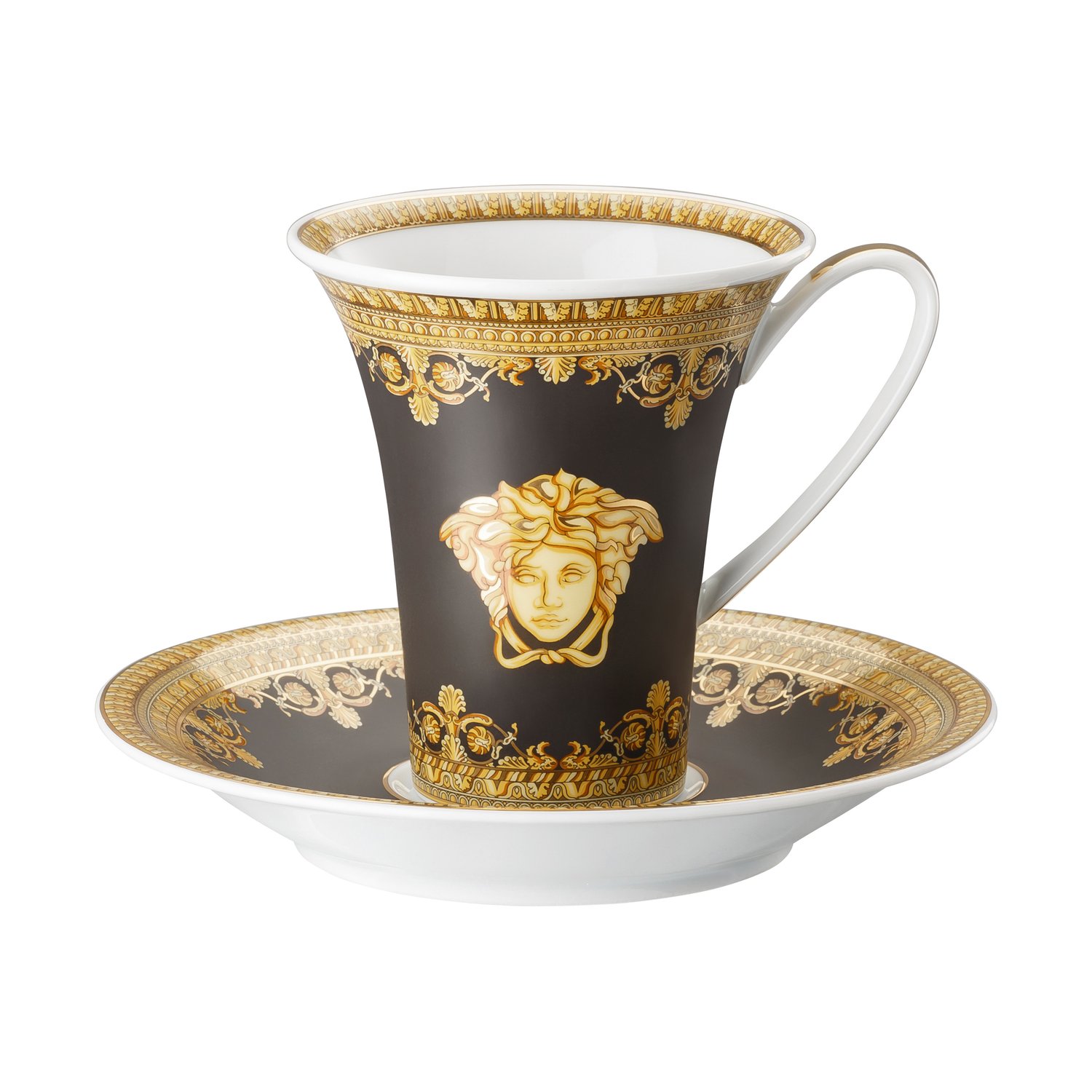 Versace Versace I love Baroque filiżanka ze spodkiem Nero