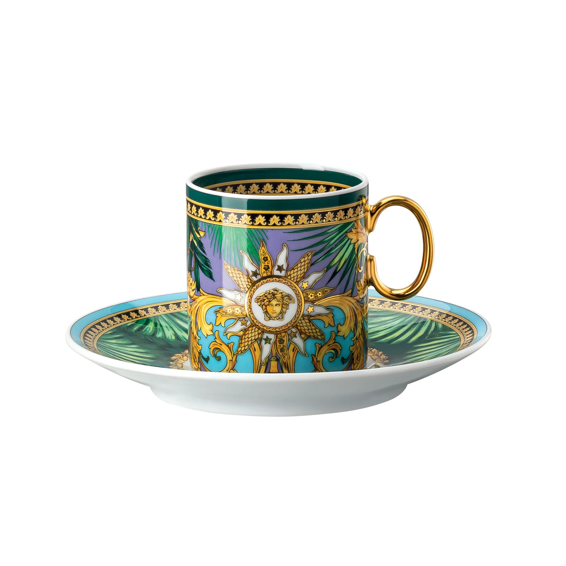Versace Jungle Animalier filiżanka do espresso ze spodkiem, Multi Versace
