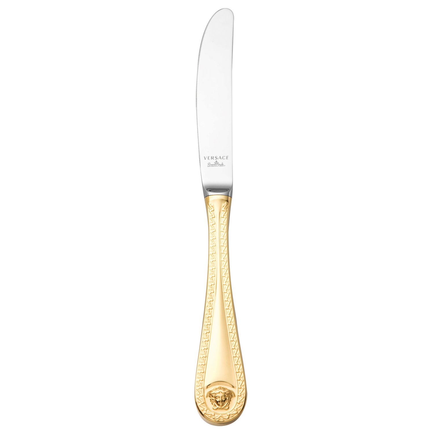 Versace Versace Medusa nóż stołowy pozłacany 22,5 cm