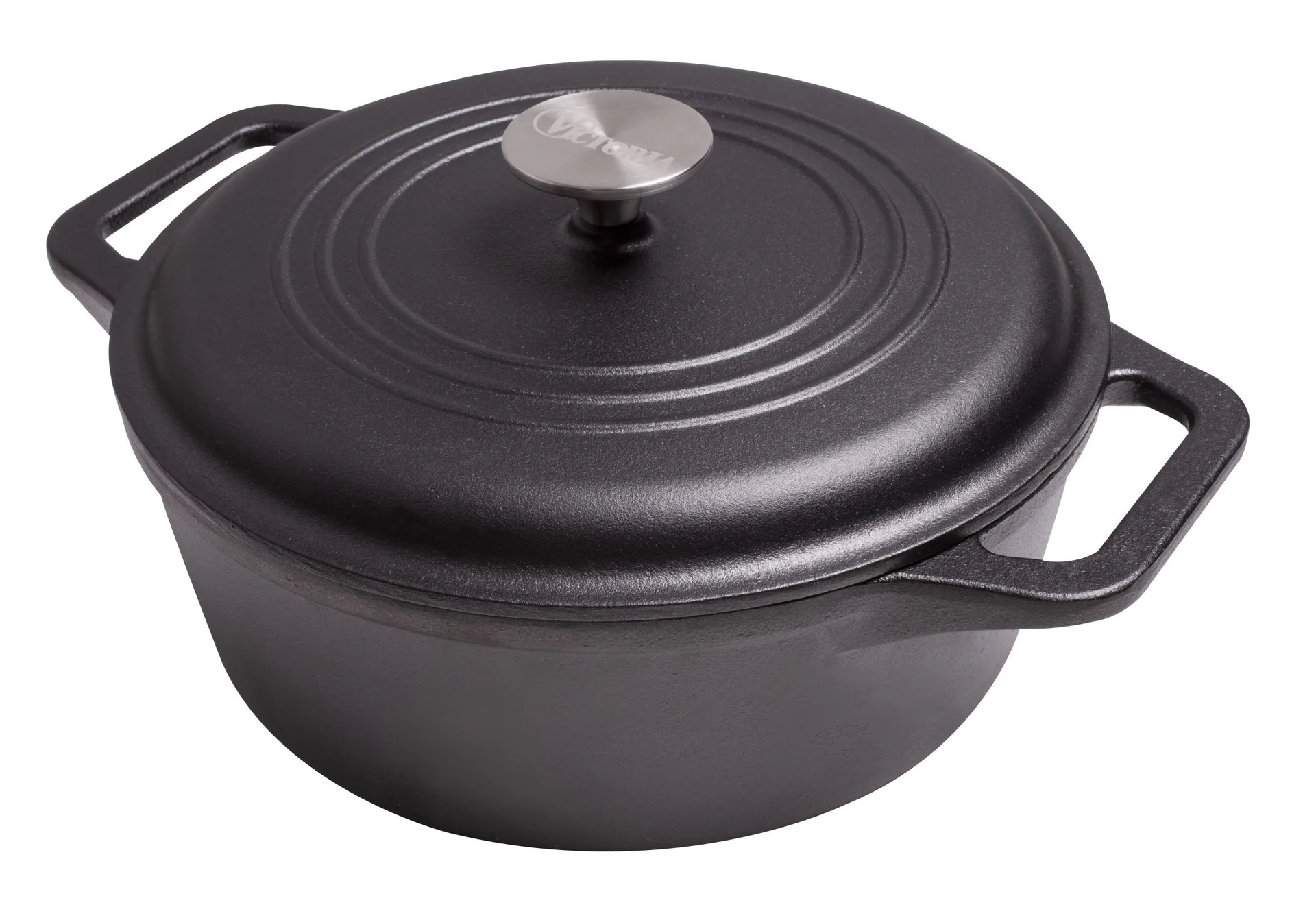 Garnek żeliwny 3,8 L, Czarny Victoria