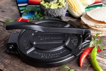 Prasa do tortilli żeliwna 16,5 cm, czarna. - Czarny - Victoria