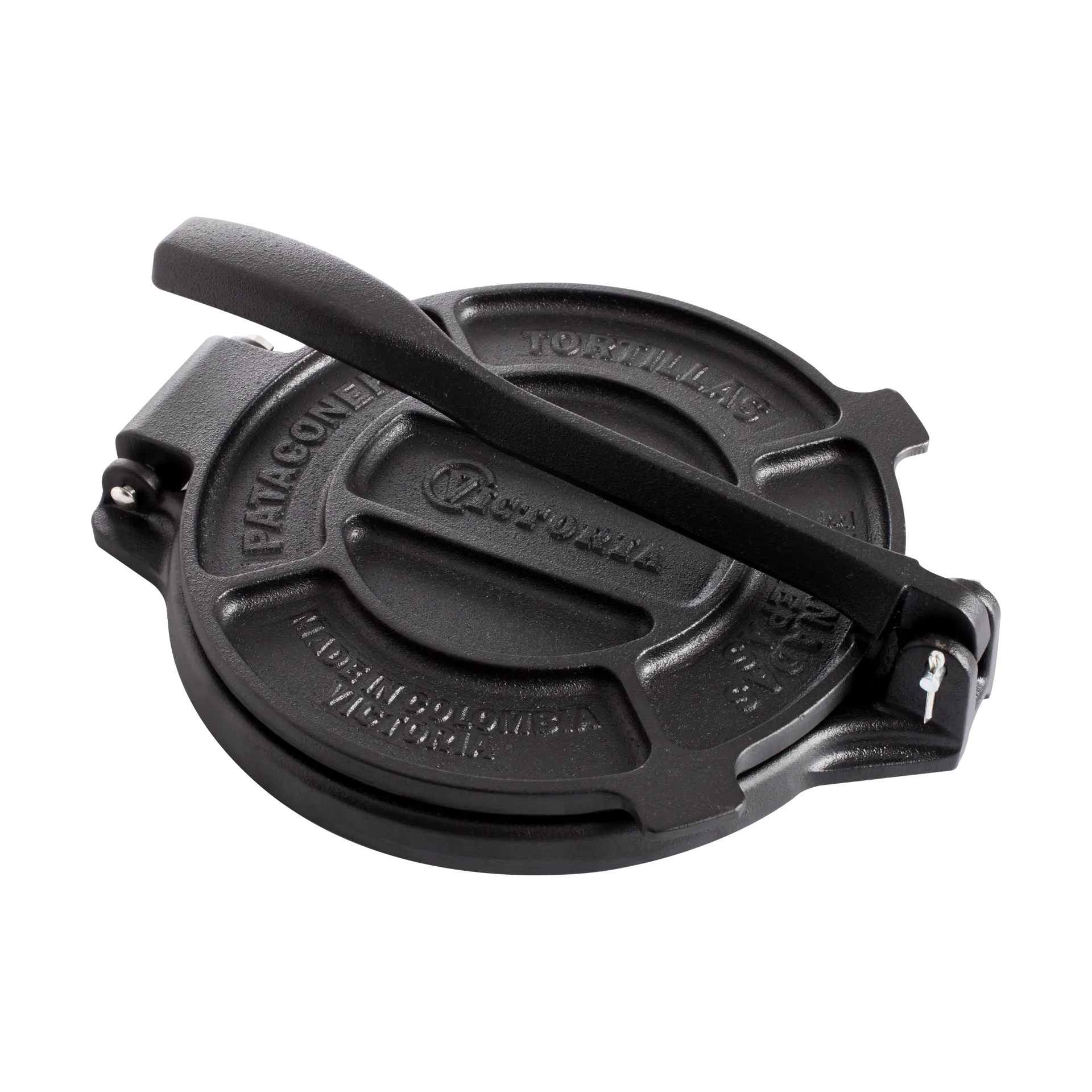 Prasa do tortilli żeliwna 20 cm, Czarny Victoria