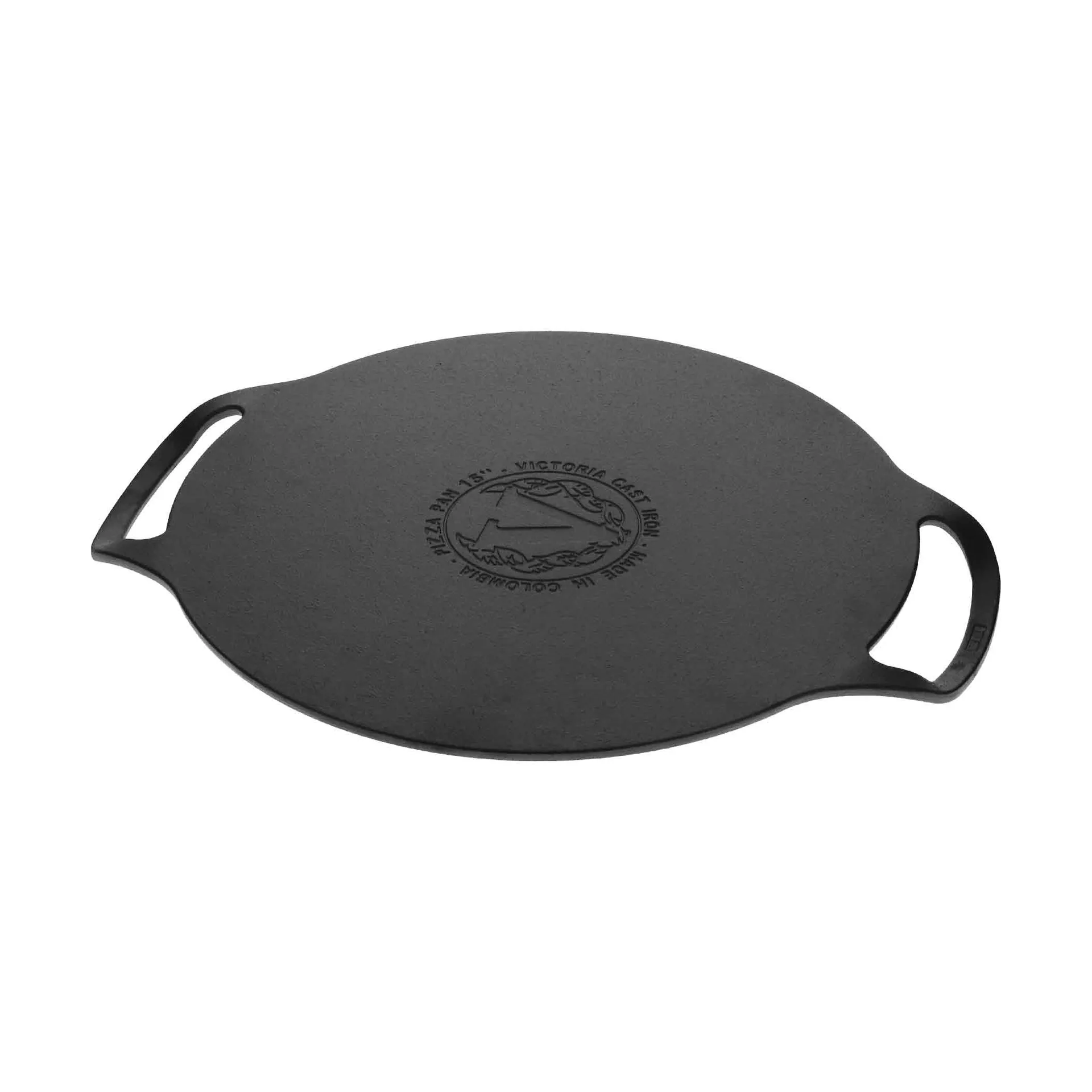Victora patelnia do pizzy żeliwna z dwoma uchwytami, emaliowana, Ø38 cm Victoria