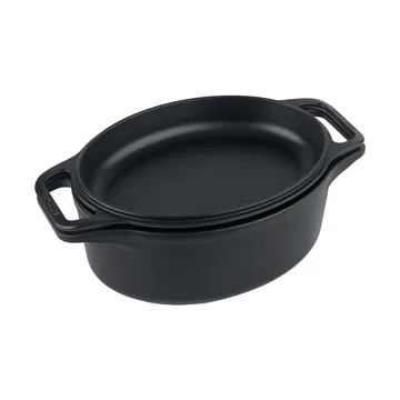 Victoria garnek i patelnia do chleba, żeliwne, pre-seasoned - 2 elementy - Victoria