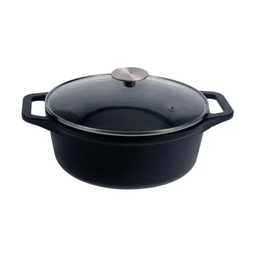 Victoria garnek żeliwny z szklaną pokrywą, emaliowany - 3,8 l - Victoria