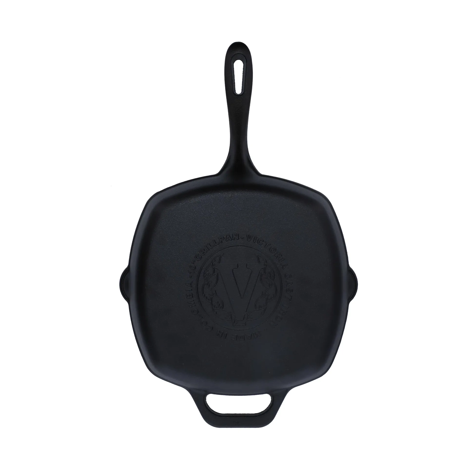 Victoria kwadratowa patelnia grillowa żeliwna, pre-seasoned, 44,1x28,4 cm Victoria