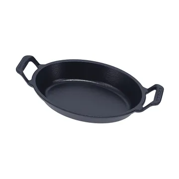 Victoria owalny garnek żeliwny, pre-seasoned - 27,1x15,5 cm - Victoria