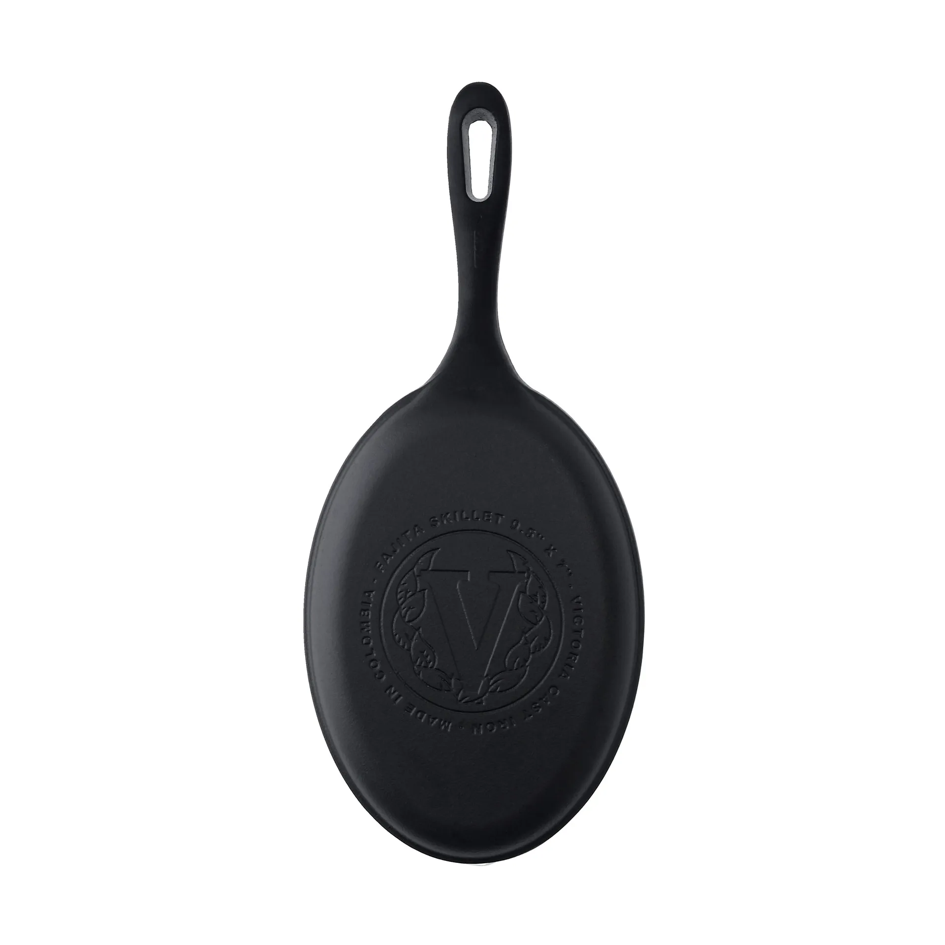 Victoria patelnia do fajitas żeliwna emaliowana, 41x18 cm Victoria